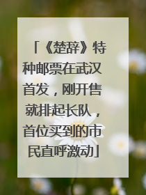 《楚辞》特种邮票在武汉首发，刚开售就排起长队，首位买到的市民直呼激动