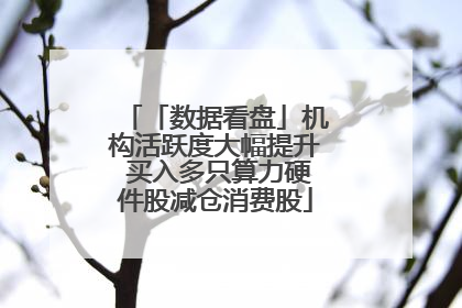 「数据看盘」机构活跃度大幅提升 买入多只算力硬件股减仓消费股
