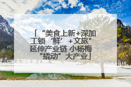 “美食上新+深加工锁‘鲜’+文旅”延伸产业链 小杨梅“撬动”大产业