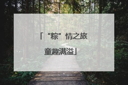 “粽”情之旅 童趣满溢