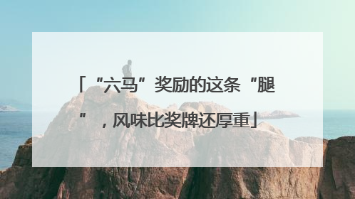 “六马”奖励的这条“腿”，风味比奖牌还厚重
