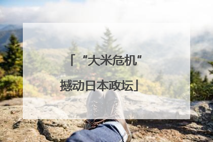 “大米危机”撼动日本政坛