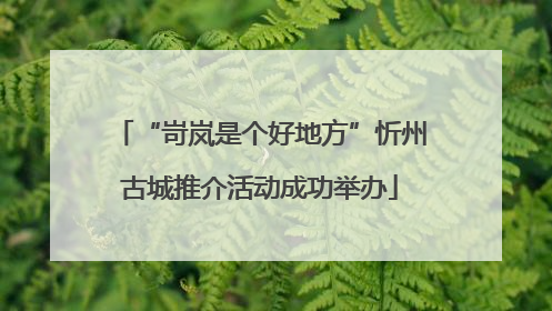 “岢岚是个好地方”忻州古城推介活动成功举办