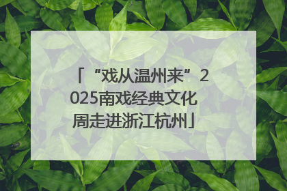 “戏从温州来”2025南戏经典文化周走进浙江杭州