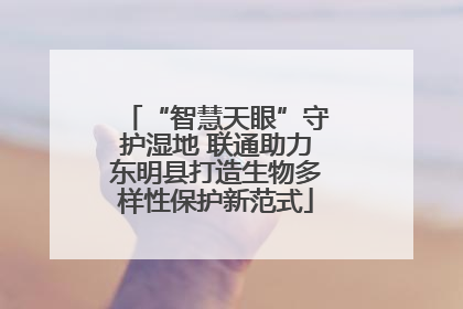 “智慧天眼”守护湿地 联通助力东明县打造生物多样性保护新范式
