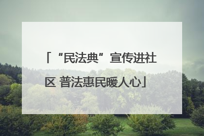 “民法典”宣传进社区 普法惠民暖人心