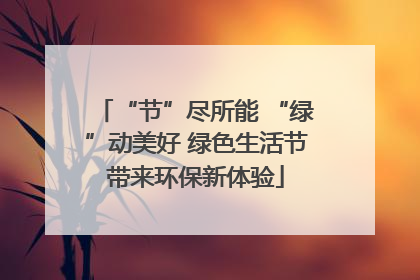 “节”尽所能 “绿”动美好 绿色生活节带来环保新体验