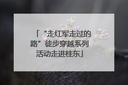 “走红军走过的路”徒步穿越系列活动走进桂东