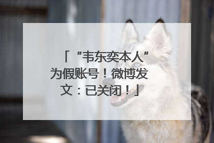 “韦东奕本人”为假账号！微博发文：已关闭！