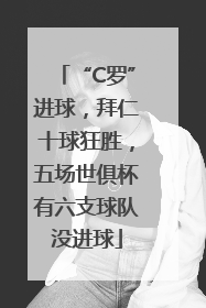 “C罗”进球，拜仁十球狂胜，五场世俱杯有六支球队没进球