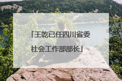 王乾已任四川省委社会工作部部长