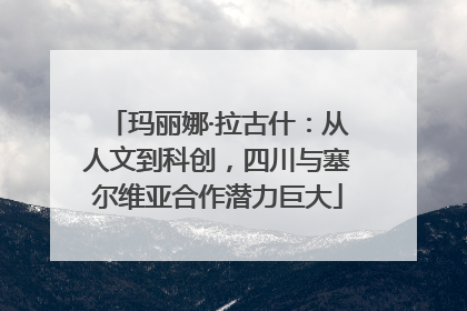 玛丽娜·拉古什：从人文到科创，四川与塞尔维亚合作潜力巨大