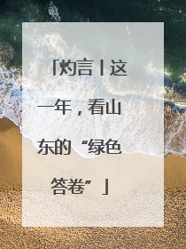 灼言丨这一年，看山东的“绿色答卷”