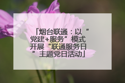 烟台联通：以“党建+服务”模式开展“联通服务日”主题党日活动