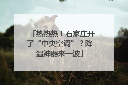 热热热！石家庄开了“中央空调”？降温神器来一波