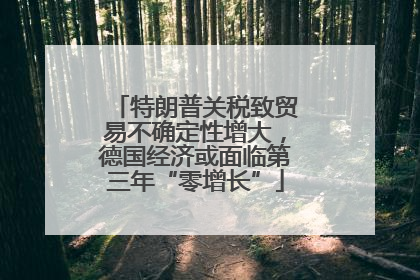 特朗普关税致贸易不确定性增大，德国经济或面临第三年“零增长”