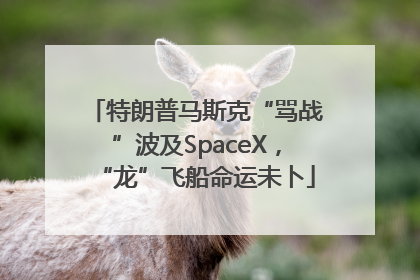 特朗普马斯克“骂战”波及SpaceX，“龙”飞船命运未卜