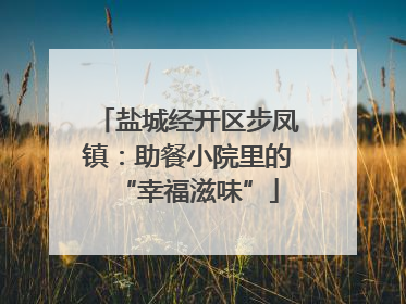 盐城经开区步凤镇：助餐小院里的“幸福滋味”