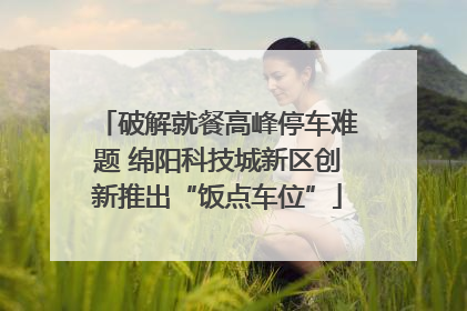 破解就餐高峰停车难题 绵阳科技城新区创新推出“饭点车位”