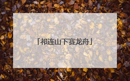 祁连山下赛龙舟