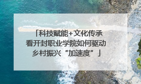 科技赋能+文化传承 看开封职业学院如何驱动乡村振兴“加速度”