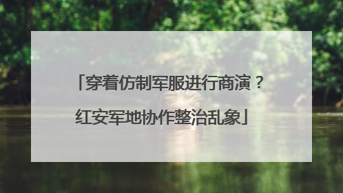 穿着仿制军服进行商演？红安军地协作整治乱象