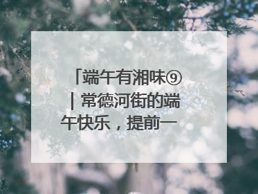 端午有湘味⑨｜常德河街的端午快乐，提前一天就开始了