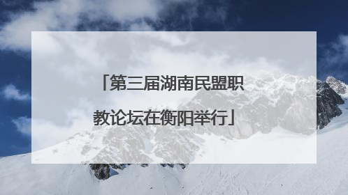 第三届湖南民盟职教论坛在衡阳举行