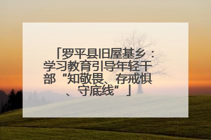 罗平县旧屋基乡：学习教育引导年轻干部“知敬畏、存戒惧、守底线”