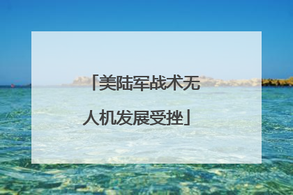 美陆军战术无人机发展受挫