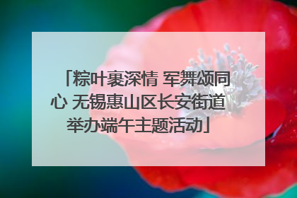 粽叶裹深情 军舞颂同心 无锡惠山区长安街道举办端午主题活动