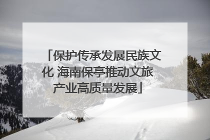 保护传承发展民族文化 海南保亭推动文旅产业高质量发展