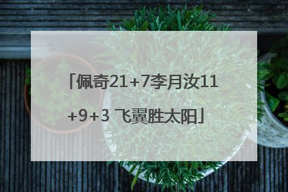 佩奇21+7李月汝11+9+3 飞翼胜太阳