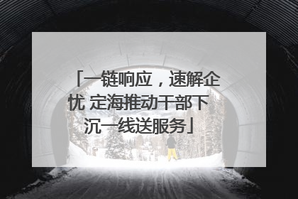 一链响应，速解企忧 定海推动干部下沉一线送服务