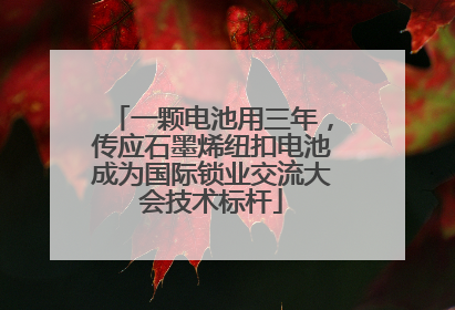 一颗电池用三年，传应石墨烯纽扣电池成为国际锁业交流大会技术标杆