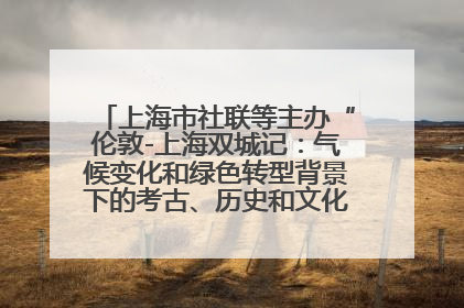 上海市社联等主办“伦敦-上海双城记：气候变化和绿色转型背景下的考古、历史和文化遗产”学术对话