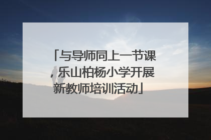 与导师同上一节课，乐山柏杨小学开展新教师培训活动