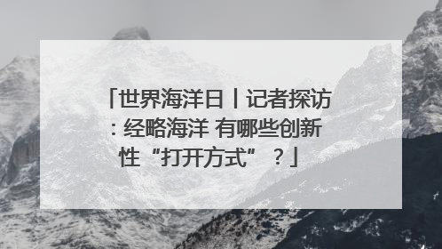 世界海洋日丨记者探访：经略海洋 有哪些创新性“打开方式”？