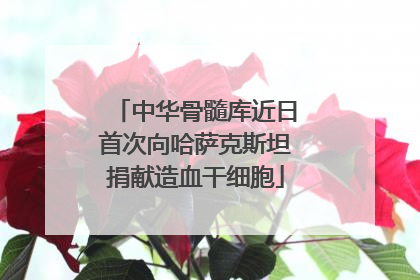 中华骨髓库近日首次向哈萨克斯坦捐献造血干细胞