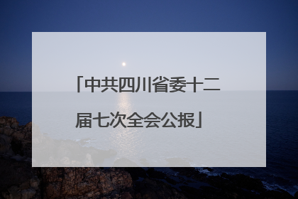 中共四川省委十二届七次全会公报