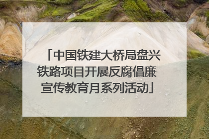 中国铁建大桥局盘兴铁路项目开展反腐倡廉宣传教育月系列活动