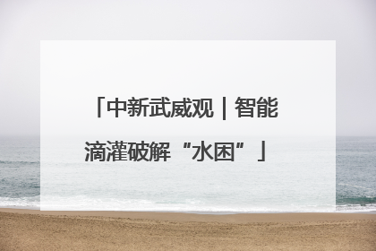 中新武威观｜智能滴灌破解“水困”