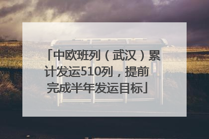 中欧班列（武汉）累计发运510列，提前完成半年发运目标
