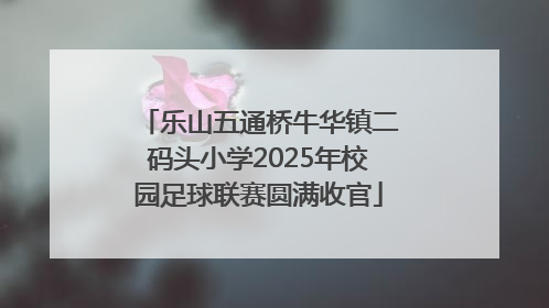 乐山五通桥牛华镇二码头小学2025年校园足球联赛圆满收官