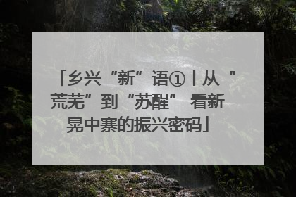 乡兴“新”语①丨从“荒芜”到“苏醒” 看新晃中寨的振兴密码