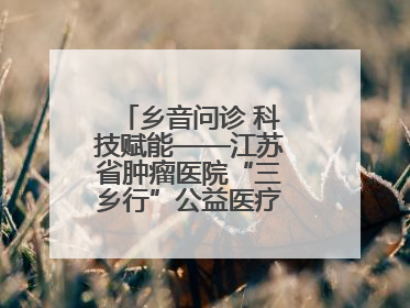 乡音问诊 科技赋能——江苏省肿瘤医院“三乡行”公益医疗行动淮安启航
