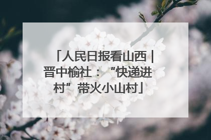 人民日报看山西｜晋中榆社：“快递进村”带火小山村