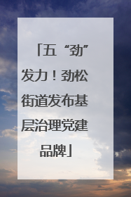 五“劲”发力！劲松街道发布基层治理党建品牌