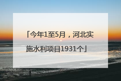 今年1至5月，河北实施水利项目1931个