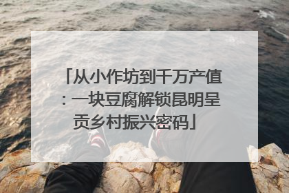 从小作坊到千万产值：一块豆腐解锁昆明呈贡乡村振兴密码